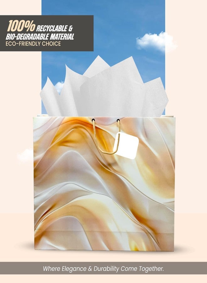 KOSY حقيبة هدايا ورقية من KOSY، كبيرة الحجم ومتعددة الألوان، بتصميم أنيق، مزودة بمقابض حبلية، مثالية للهدايا والهدايا التذكارية، مناسبة لسلال الملابس وتغليف متاجر التجزئة والبوتيكات. عبوة من 5 قطع. - Image 5